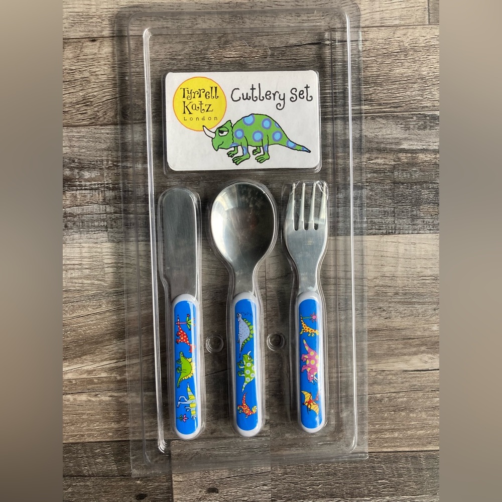 Tyrrell Katz Dinosaur 3-Piece Children’s Cutlery Set